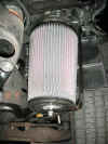Optional filter bracket installed