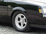 Closeup of right front wheel