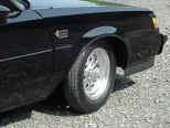 Closeup of right front tire
